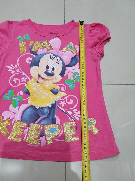 Myszka Miki t-shirt z brokatem dla dziewczynki rozmiar 110/116