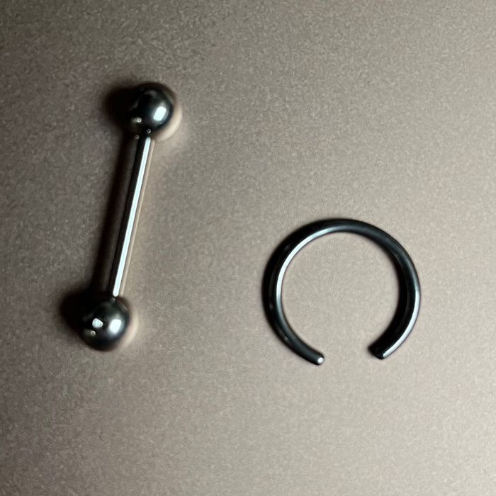 Piercing sztanga captive kółko kulka stal chirurgiczna nierdzewna