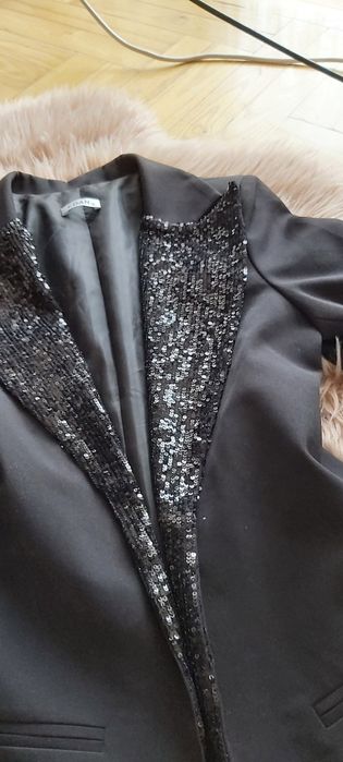 Marynarka żakiet cekiny zarka rękaw wiskoza  varlesca