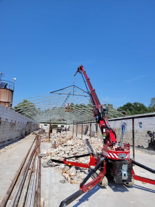 Mini żuraw Szklenie Usługi Dźwig HDS Dekarski Pająk Konstrukcje