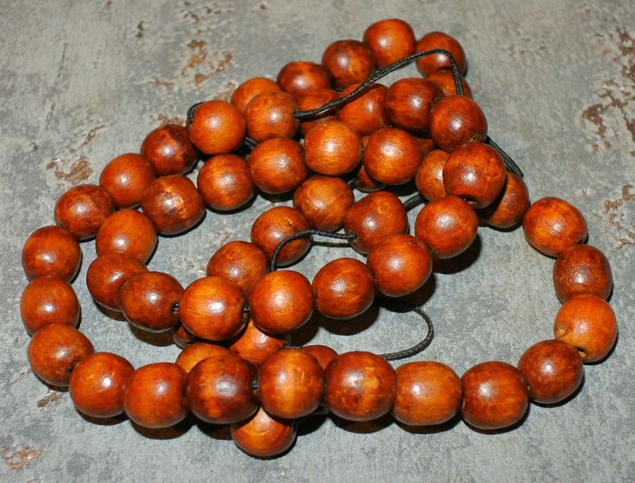 Drewniane korale - długie