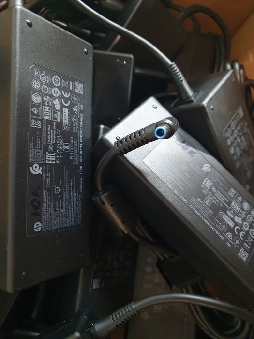 Блок питания зарядное зарядка HP blue pin 90w оригінал