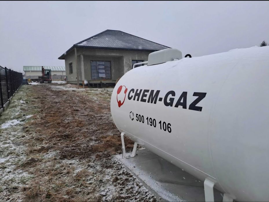 Zbiornik na GAZ 2700/3650/4850/6400 Dostawy Gazu PROPAN LPG Montaż
