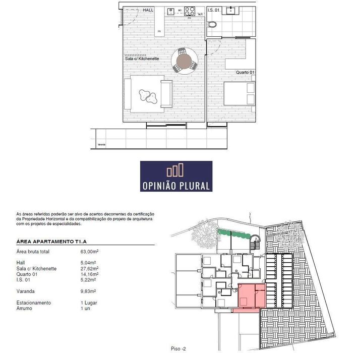 T1 Novo de Luxo com Varanda e Garagem | Haven Terrazza  Valbom