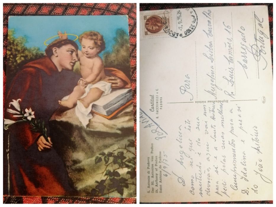 Postais antigos e selados