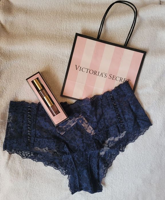 VICTORIA'S SECRET oryginalny z USA komplet majtki mini woda perfumowana Bombshell 7ml L