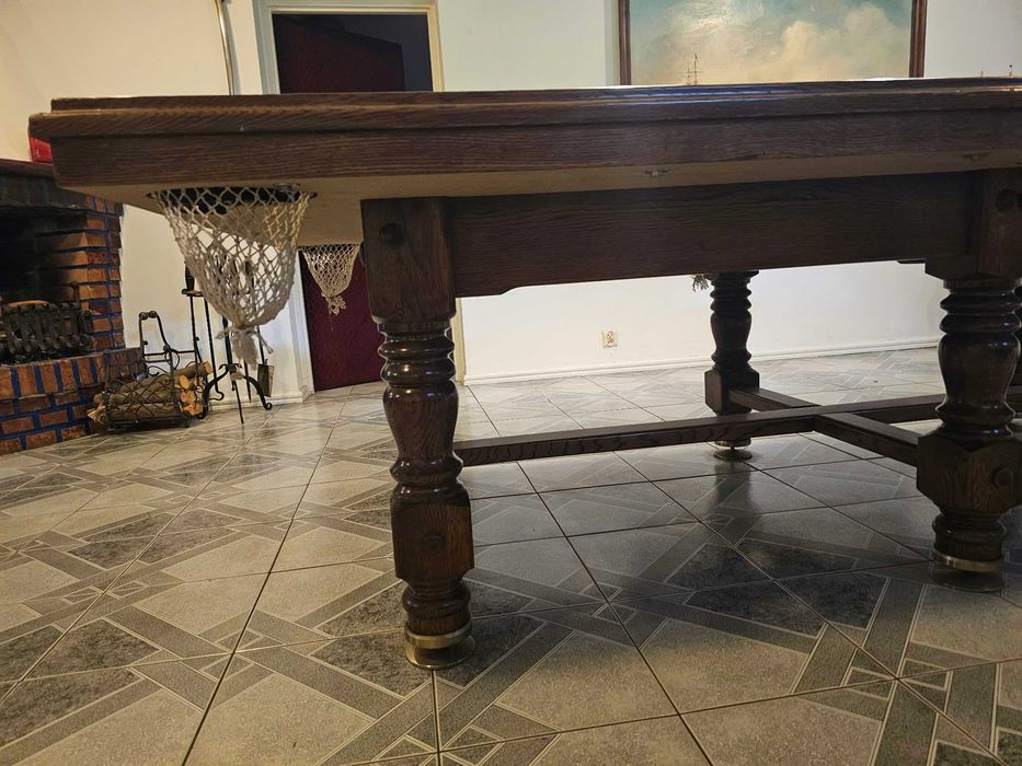 Stół bilardowy 8 ft + blat jadalniany 2w1 | pełne drewno | granit niedzielony