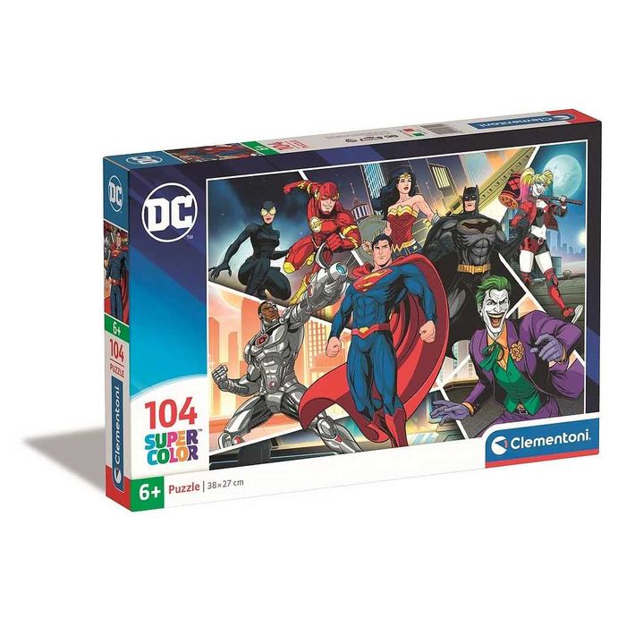 Puzzle Clementoni DC Justice League Showdown  38x27cm 104 peças
