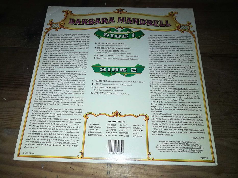 Barbara Mandrell - Country Music (EDIÇÃO USA) LP