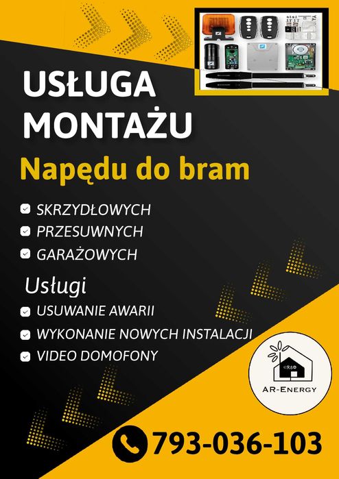 Montaż napędów do bramy dwuskrzydłowej