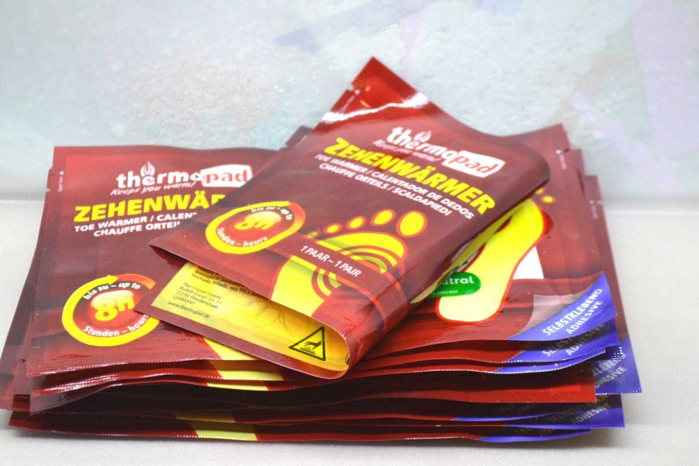 grzejki thermopad do stóp butów palców 10par = 20szt nowe szybka wys.