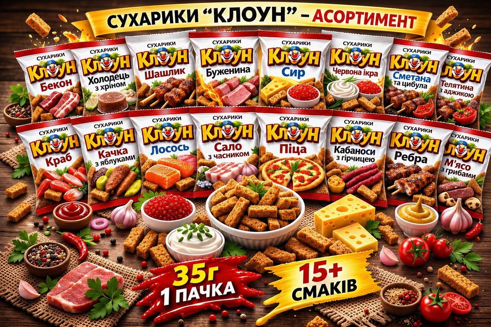 Сухарики Клоун 35гр