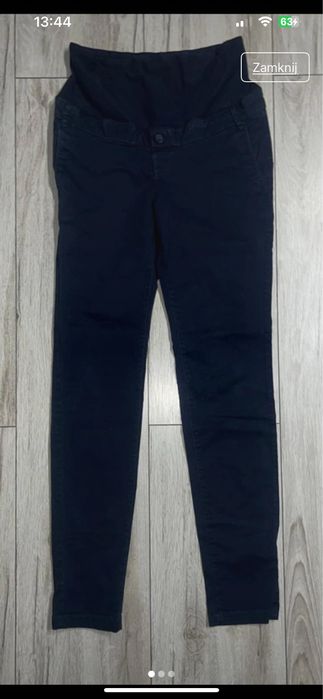 H&M Mama granatowe spodnie ciazowe roz S /36