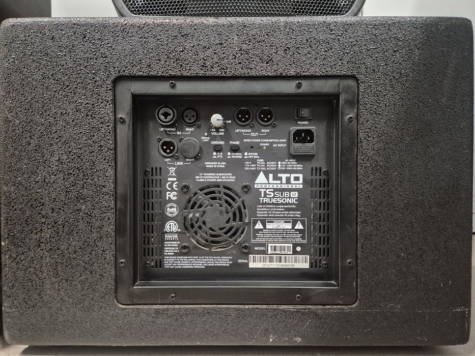 Zestaw kolumn aktywnych ALTO 2×TS112A + 2×TS sub12