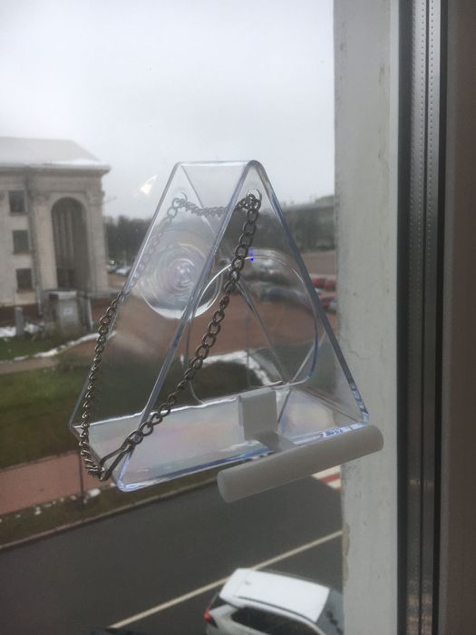 Годівничка для птахів на вікно, кормушка на окно на присосках.