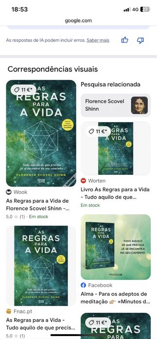 Livro novo - AS regras para a vida