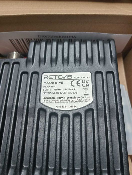 Rádio Móvel Retevis RT95 Bi-Banda 25W VHF/UHF - NOVO