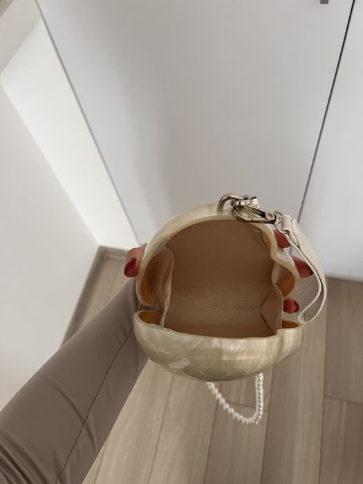 Жіноча сумка клатч перламутрова серце