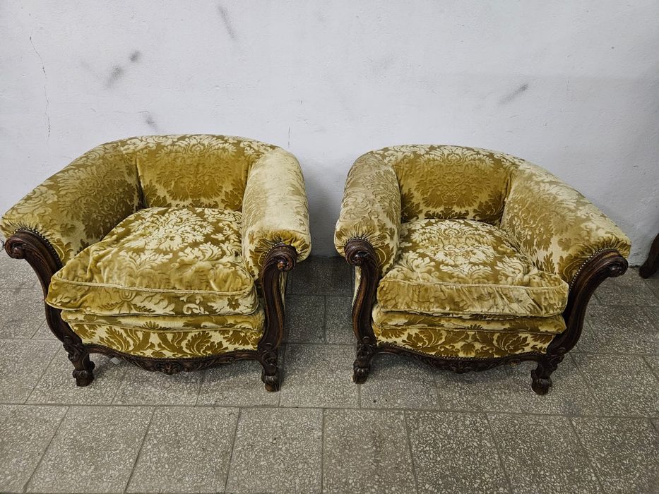 Francuski komplet wypoczynkowy do renowacji Sofa i 2 fotele /