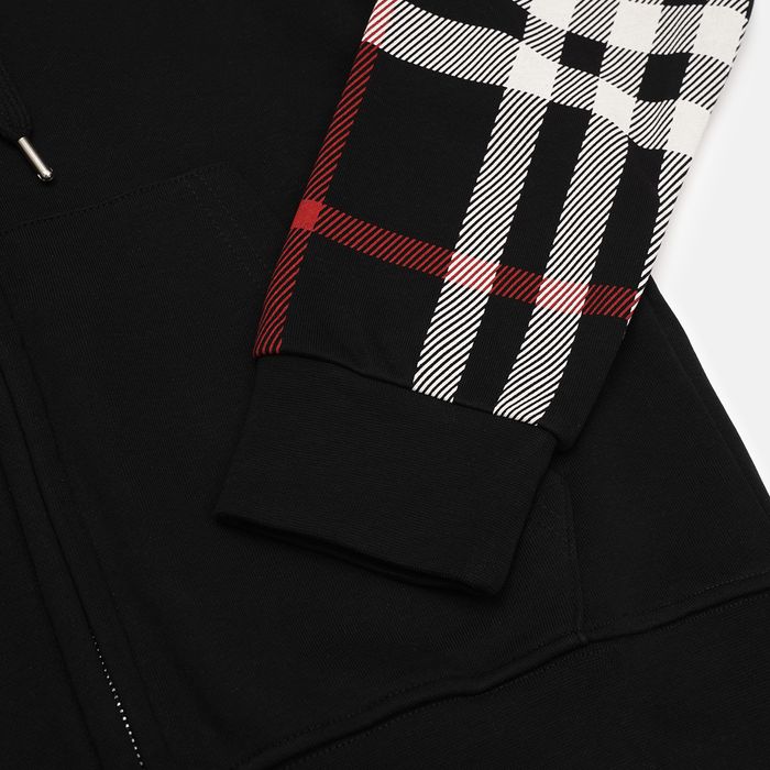 Чоловіча Кофта Зіп-Худі Burberry Zip-Hoodi Чорний зіпка барбері, зипка барбери, зип барбери, зипка в клеточку