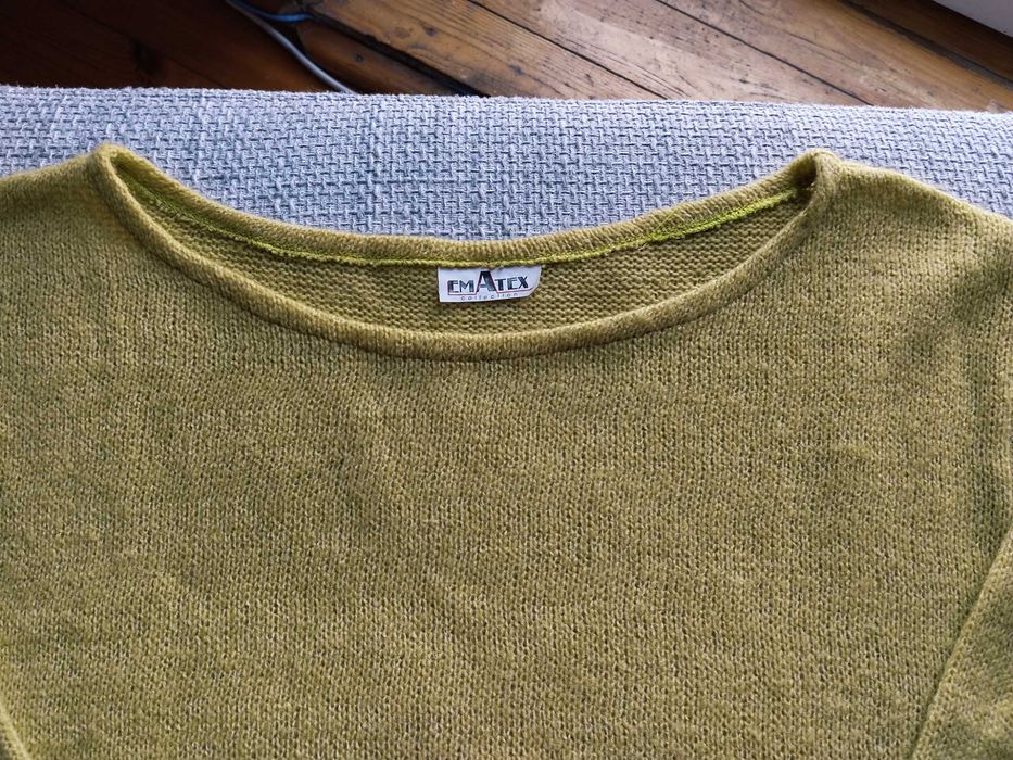 Sweter damski żółty