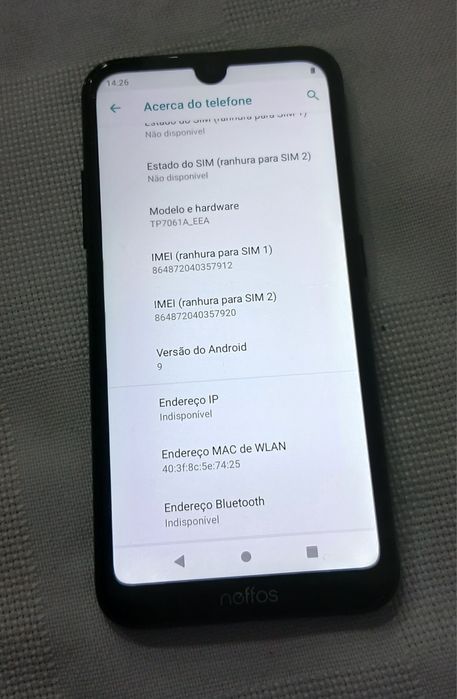 Telémovel Neffos leva 2 Cartões unico problema e a gaveta do cartao