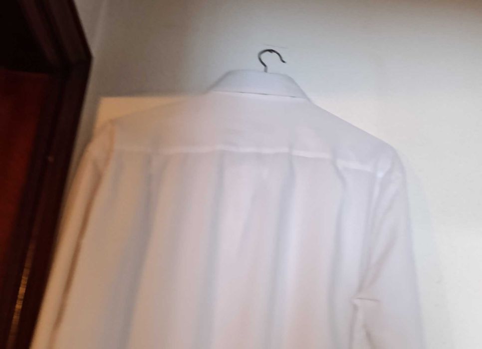 Camisa Clássica,  branca punho 2 + 1 botões Nº 45 -  100% Algodão