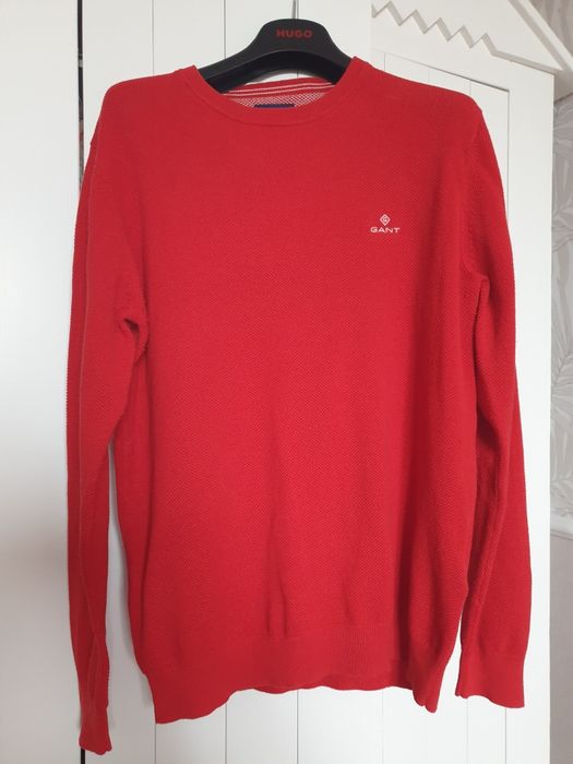 GANT luksusowa marka premium, sweter męski, oryginalny, bawełniany, L