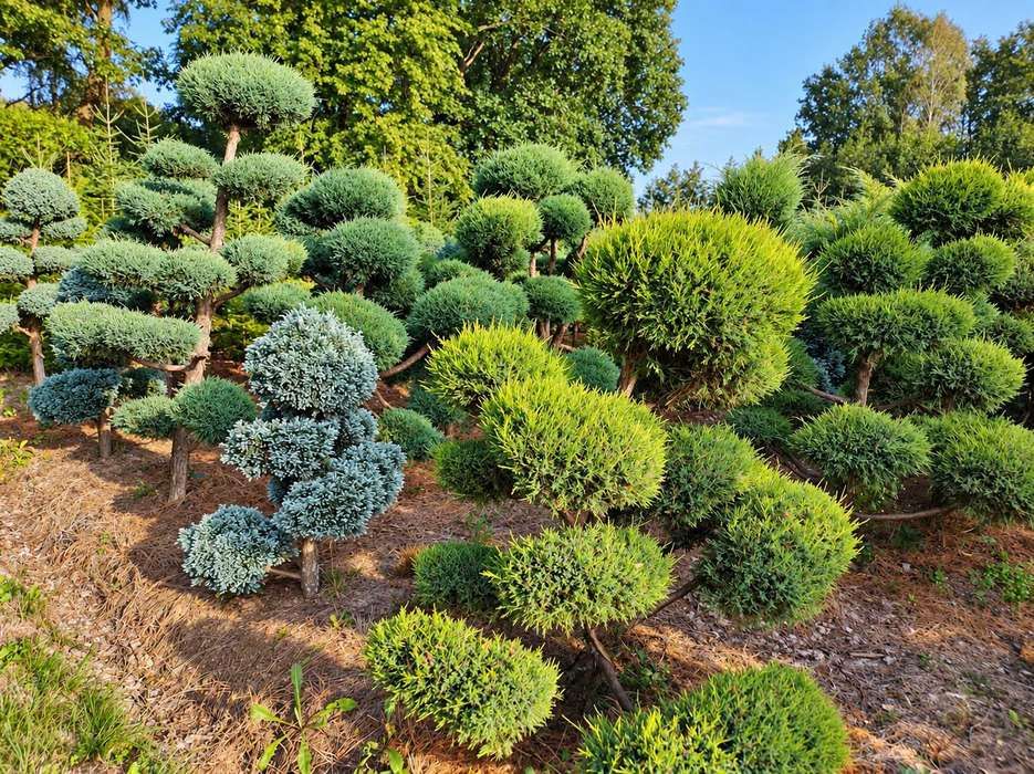 Drzewa formowane i ogrodowe bonsai do projektów zieleni, ogrodów i większych nasadzeń. Wybór w szkółce w Machowej i indywidualna wycena egzemplarzy.