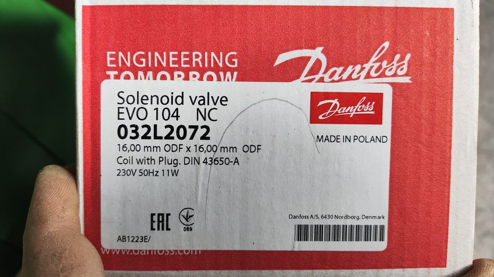 Danfoss (Данфосс) ТРВ, соленоид, вентиль Alco