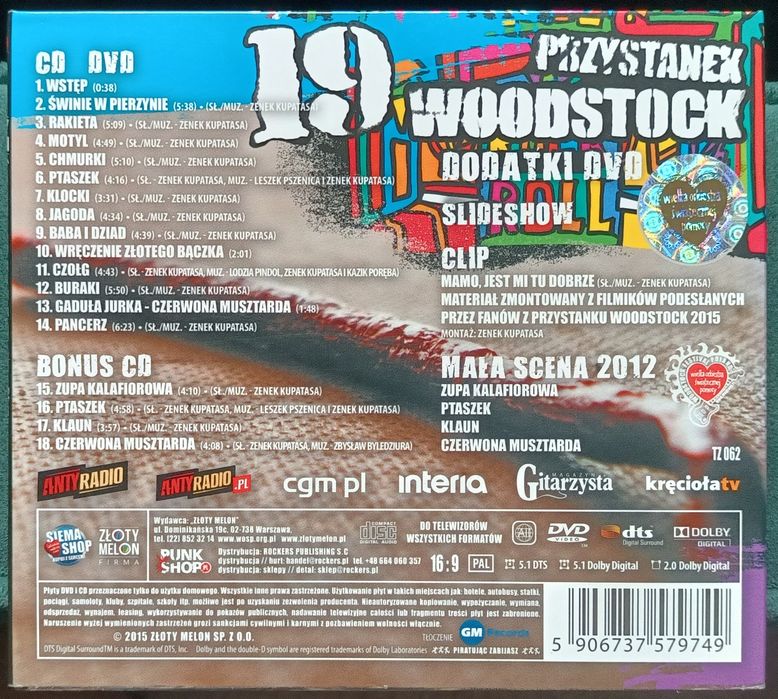 Kabanos cd + dvd Przystanek Woodstock 2013 stan bdb