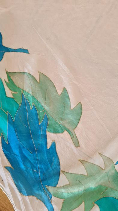 Chusta Apaszka Gawroszka Szal Poszetka. 100% Jedwab Silk. Kwadratowa.