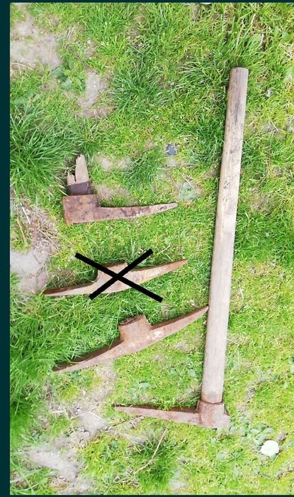 Stary kilof, jednostronny oraz dwustronny zestaw 3 sztuk