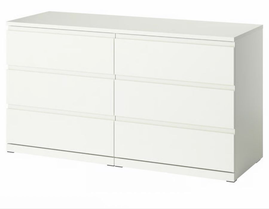 Comoda branca ikea 6 gavetas