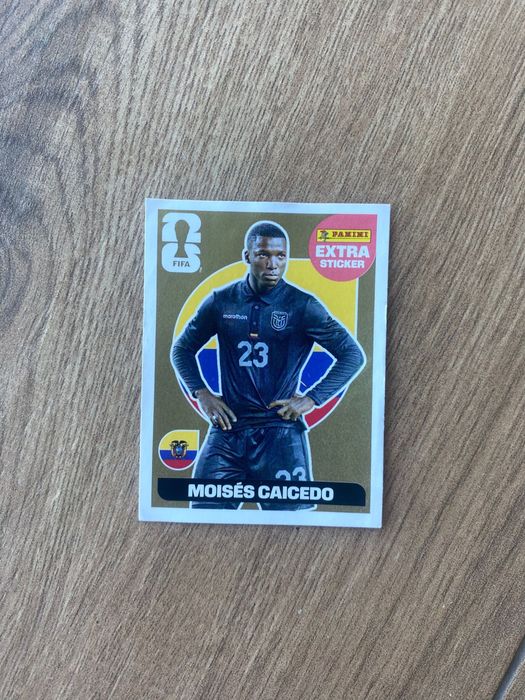 Moises Caicedo Extra Sticker Gold - Panini World Cup 2026