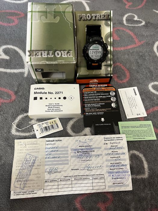 Годинник  Protrek PRG 40 Sea Pathfinder SPF 60 Dive depth gauge,Barometer, Altimeter, Thermometer, Auto Light
