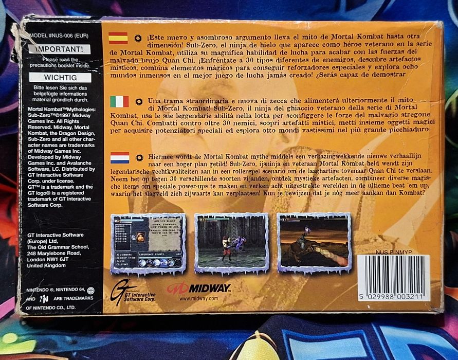 Mortal Kombat Mythologies Sub-Zero Nintendo 64