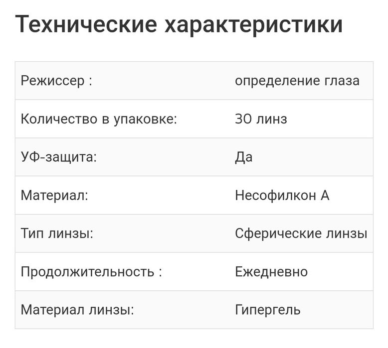 Контактные линзы 30 шт. 550 грн Итальянские (минус 1,5)  ежедневные