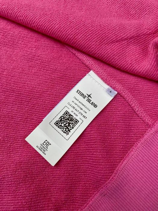 Мужская розовая зип худи зипка стон айленд stone island