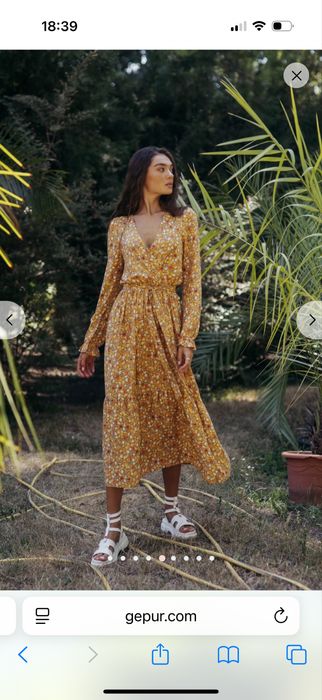 !Нова! квіткова сукня-міді під пояс, Gepur