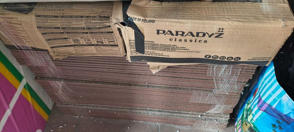 Płytki zewnętrzne, gres Paradyż brown