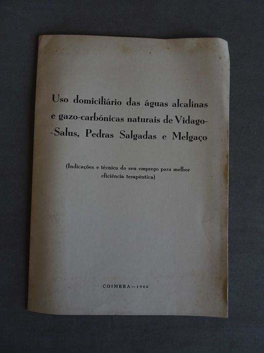 Livro Uso domiciliário das águas alcalinas e gazo-carbónicas naturais