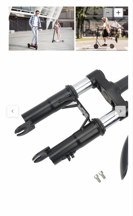 Garfo de suspensão dianteira, peças de reposição de garfo dianteiro de scooter de liga de alumínio com mola dupla, compatível com MI M365 PRO