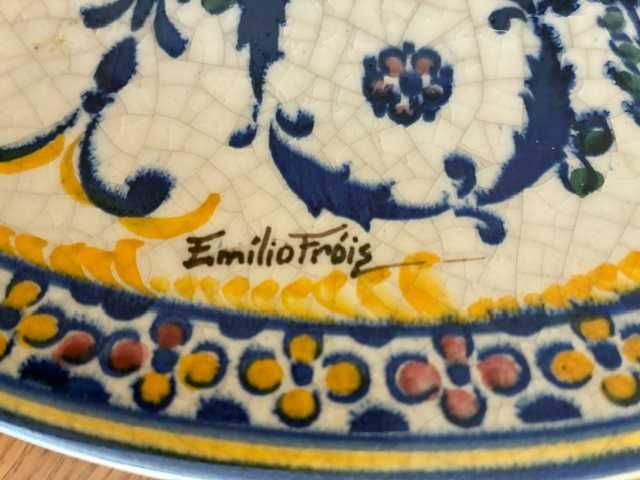 Prato grande pintado à mão