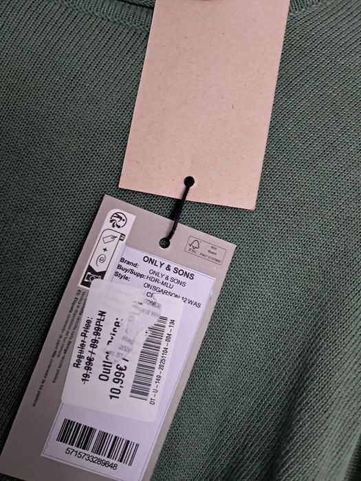 Sweterek męski Only&Sons nowy rozmiar L