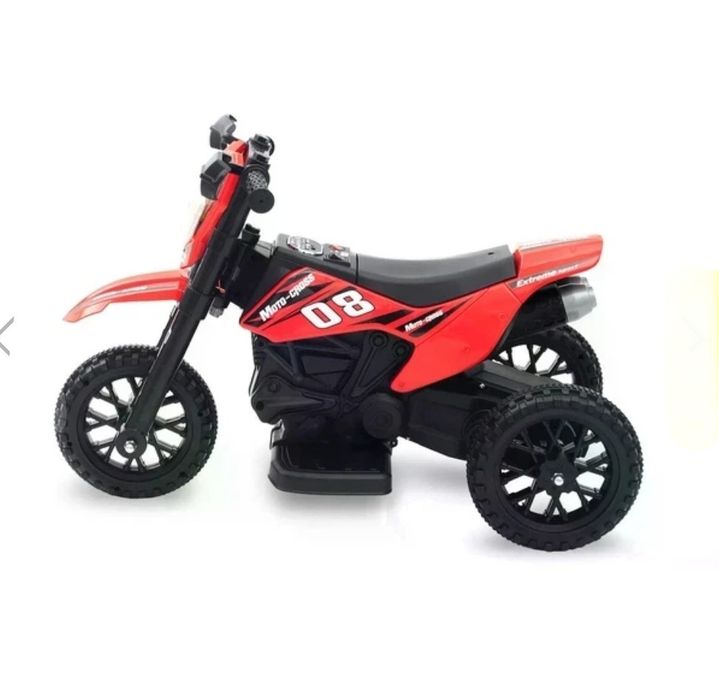 Електромотоцикл для дітей Cool Mountain 26X-130 / Дитячий електромотоцикл з LED-підсвіткою та музикою Червоний