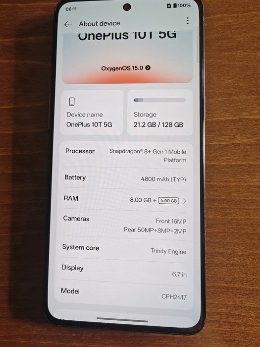 OnePlus 10T 5G 8/128 GB + Pudełko i Etui