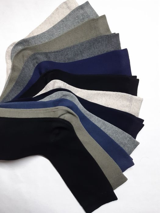 Meias em algodão 100%, pack de 12 pares