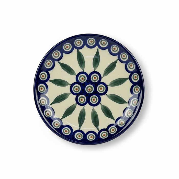 Talerz deserowy Moja Faktoria 17 cm - wzór D - Pawie oczko