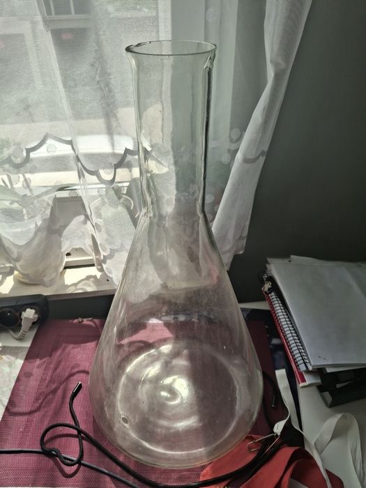 Kolba stożkowa, szkło laboratoryjne Termisil 10 l